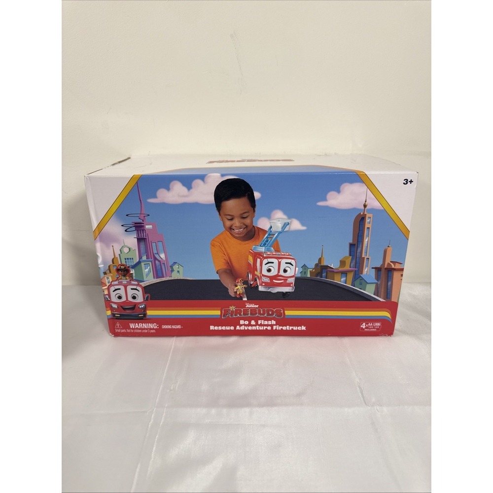 Disney‎ Junior Firebuds, Bo & Flash Rescue Adventure Fire Truck w Vroomlink NEW